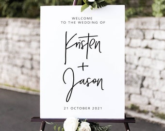 ELLIE - Wedding Welcome Sign Template | Printable Welcome Sign | Editable welcome decor, templett instant download