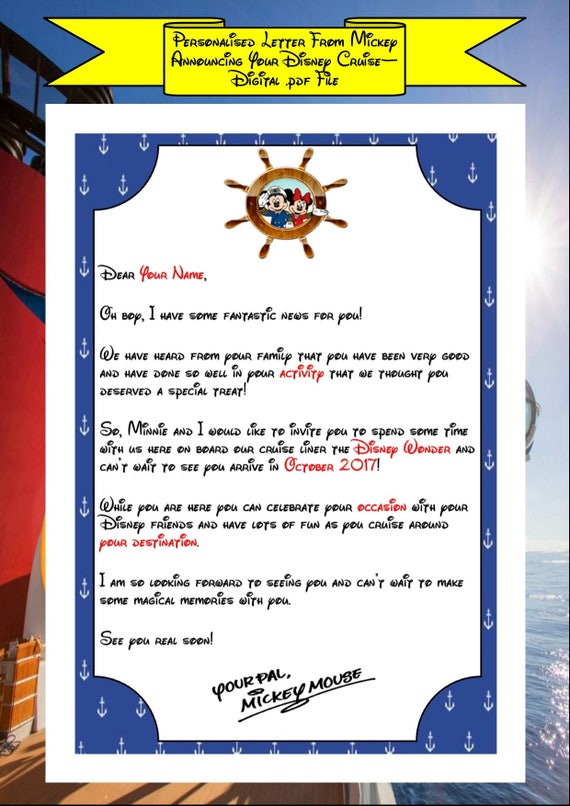 cruise letters