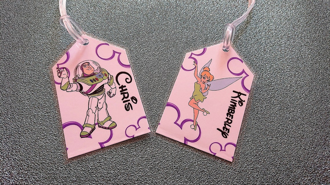 Personalised Disney Character Luggage Tags Choose your Etsy