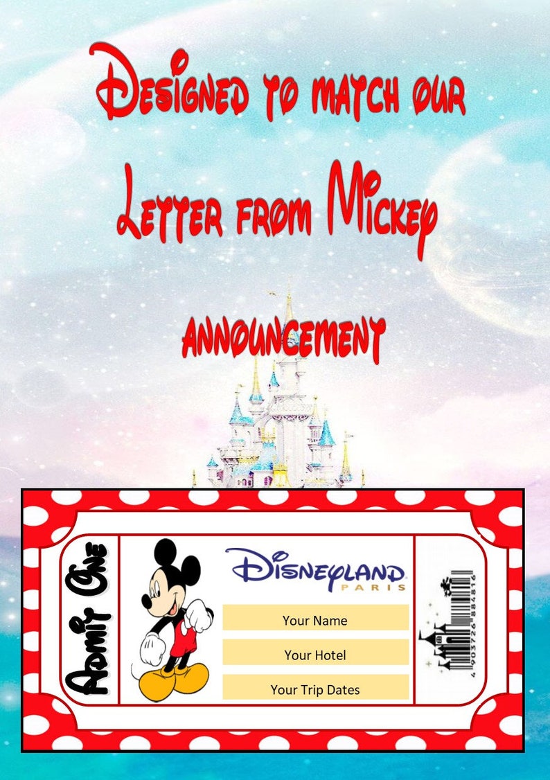 disneyland trip announcement