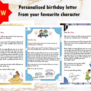 Carta de cumpleaños personalizada de tu personaje favorito: elige tu personaje de la lista de imágenes