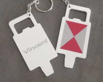Personalizable Railway Train Signal Board Zg2 Keyring Bottle Opener