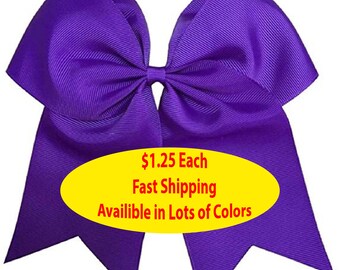 purple cheer bow etsy