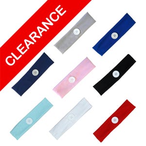 6 Pack Button Headbands for Masks – Soft Cotton Headbands for Nurses, Women & Men, Doctors, – Comfortable Hair Accessories for Healthcare