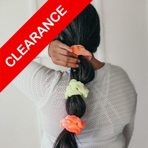 Velvet & Cotton Scrunchie Set | Handmade Colorful Hair Tie | Gentle Hair Accessories | Gift for Her