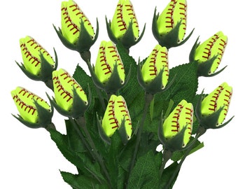 Softball Roses, Sports Rose, Basketball Baseball Soccer Volleyball Football Flower Gifts for Players Coach Seniors Mom Team Basket Bag Ideas