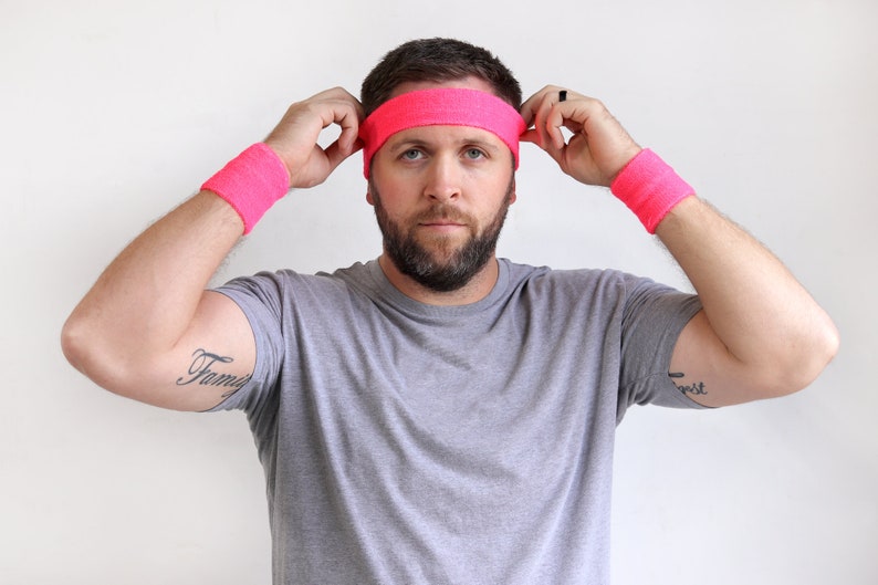 4 Wristbands and 2 Sweat Headbands Sweat Band Sets Sweatbands Etsy