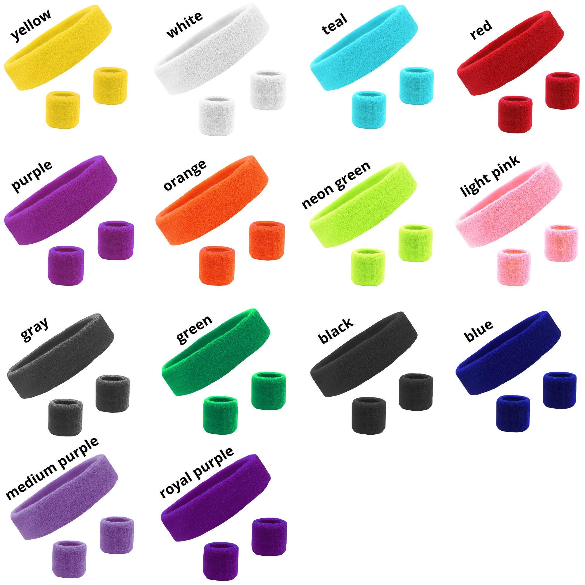 36-Pack Sports Headbands & Wristbands – Sweat-Absorbent Set For Gym, Running, Football - View #12
