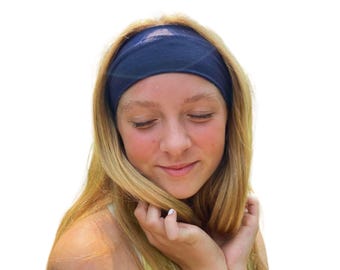 Wide Cotton Headband: Soft Stretch, Sweat Absorbent - 3 Inch