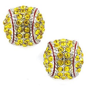 Softball Gifts for Girls - Softball Gift for Players, Pitchers, Coach, Seniors, Mom, Dad - Team Basket Bag Ideas - Sports Fine Seam Earrings