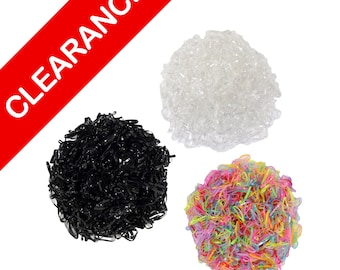 Small Rubber Band Hair Ties: Braids & Ponytails - 1000 Piece