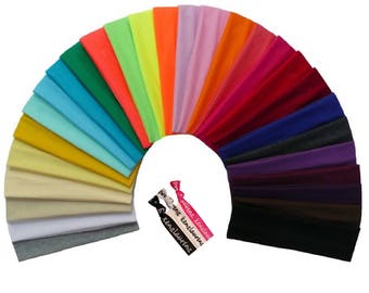 12 Cotton Headbands You Pick Colors Soft Stretch Sports Yoga Headband Sweat Absorbent Elastic Head Band Blanks