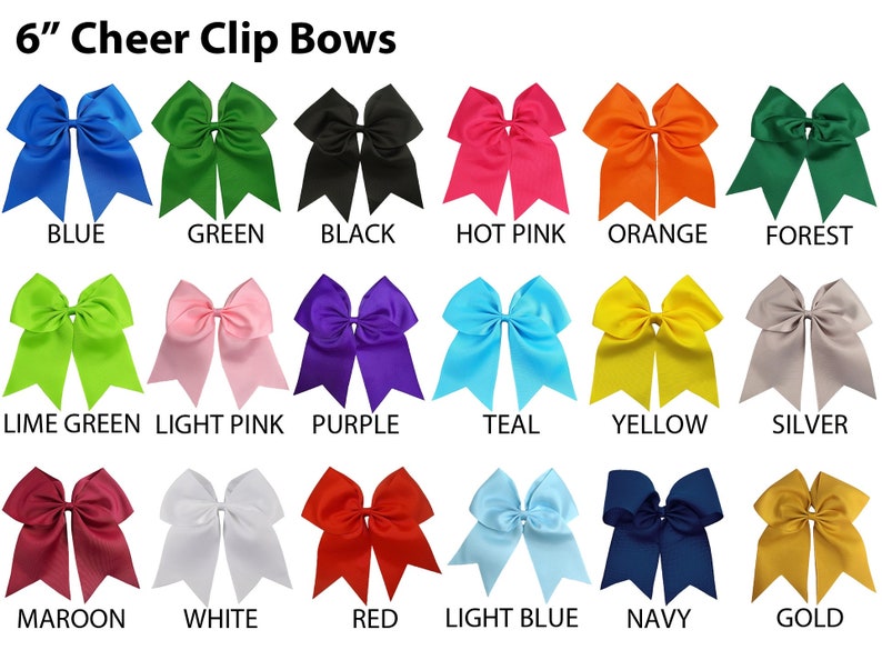 Personalized Hair Bow Embroidered Cheerleading