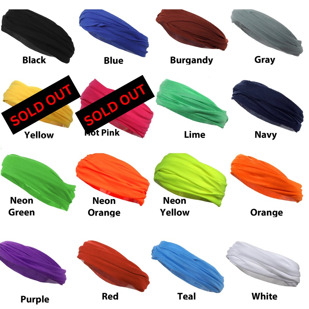 Tube Headbands, Headbands for Women, Wide Headband, Boho, Yoga Headband, Workout Sweatband