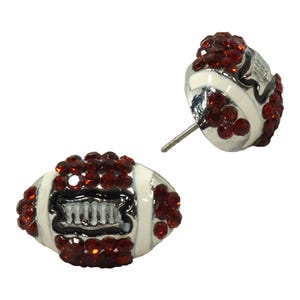 Football Rose – Sports Novelty Gift for Players & Coaches Football Earrings