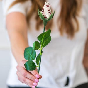 Baseball Roses, Sports Rose, Football, Soccer, Volleyball, Basketball Roses Flower Gifts for Players Coach Seniors Mom Team Basket Bag Ideas
