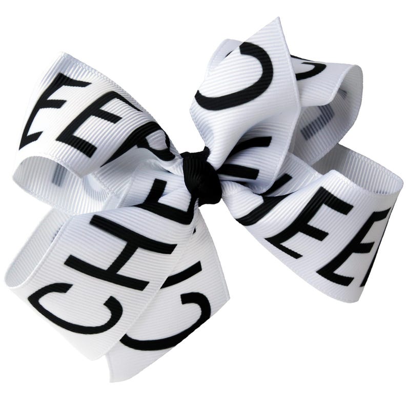 Sports Hair Bow with Clip: Softball, Baseball, Basketball, Volleyball, Soccer Cheer