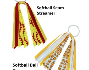 Softball Gifts for Girls - Softball Gift for Players, Pitchers, Coach, Seniors, Mom, Dad - Team Basket Bag Ideas - Sports Ribbon Hair Ties