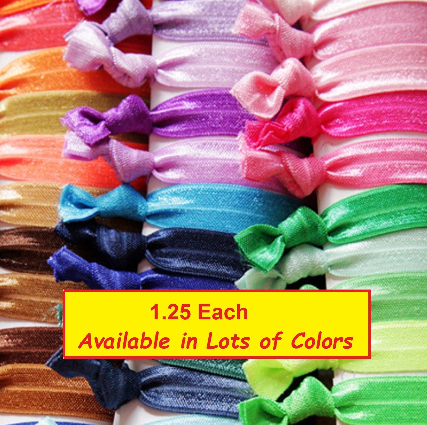 Hair Ties Bulk You Pick Your Colors No Crease Elastic Bands Etsy