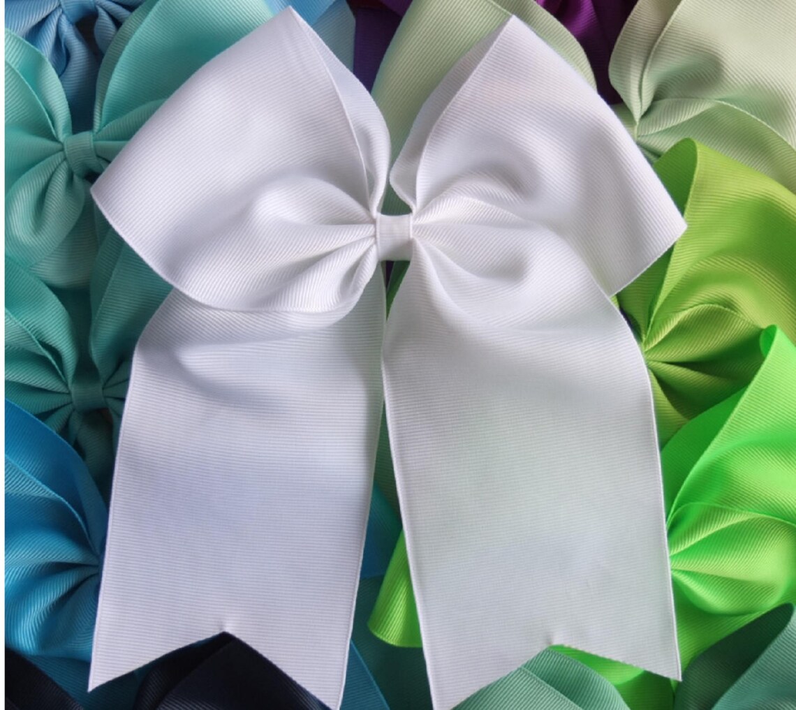 Bulk Wholesale Big Cheer Hair Bows 7 W/ Ponytail BUILD Etsy
