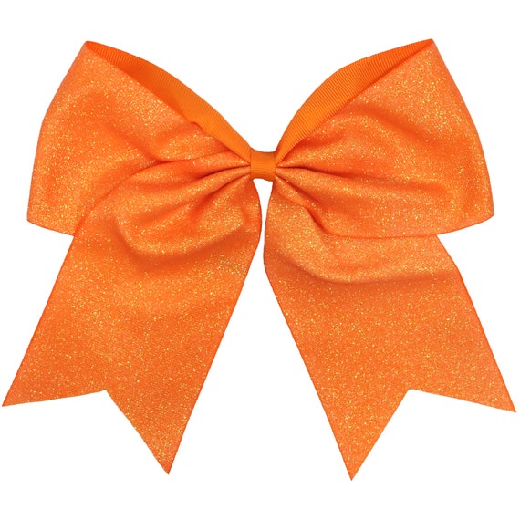 Black Cheer Bow for Girls Large Hair Bows with Clip Holder Ribbon | Kenz Laurenz