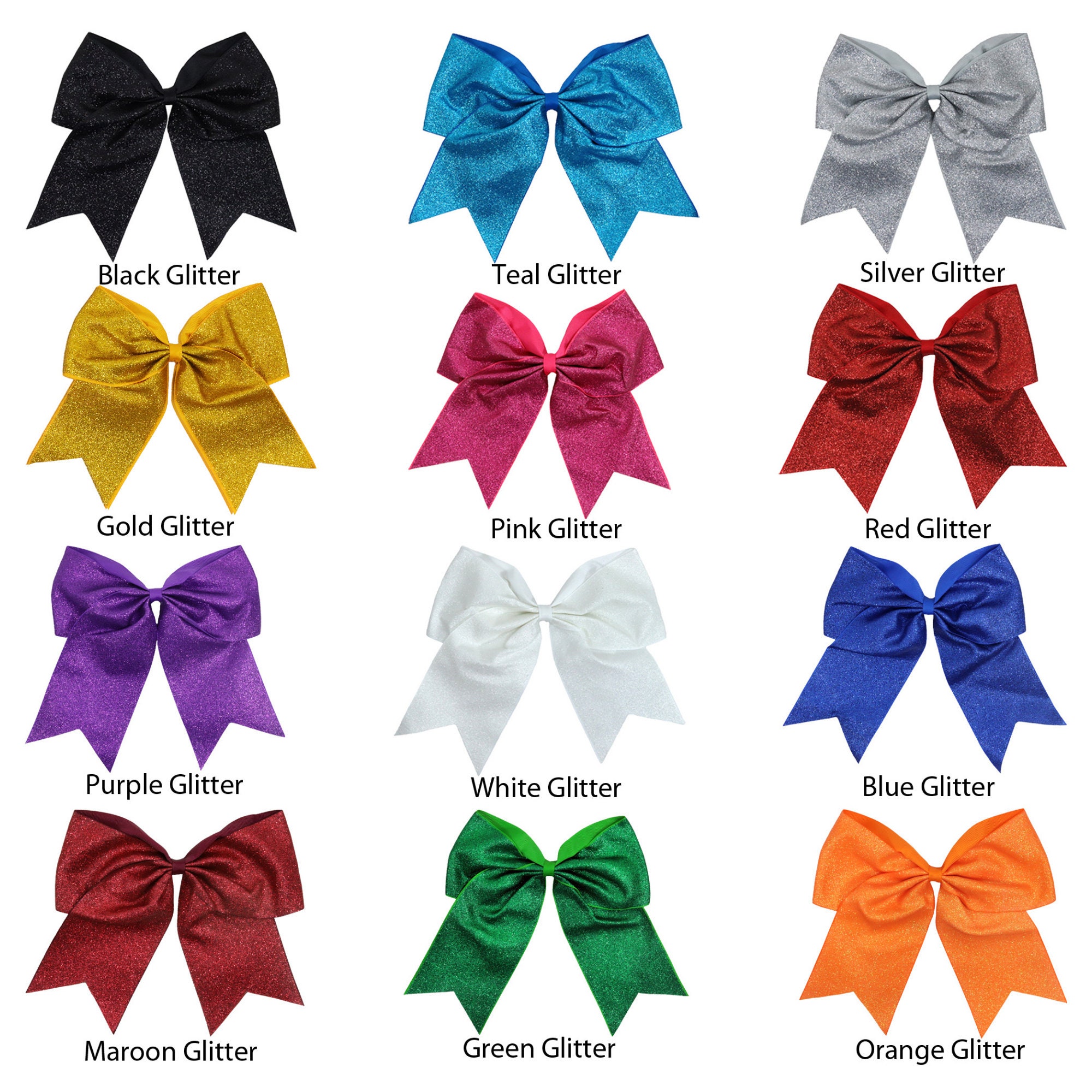 Bulk Order Big Glitter Cheer Bows 6