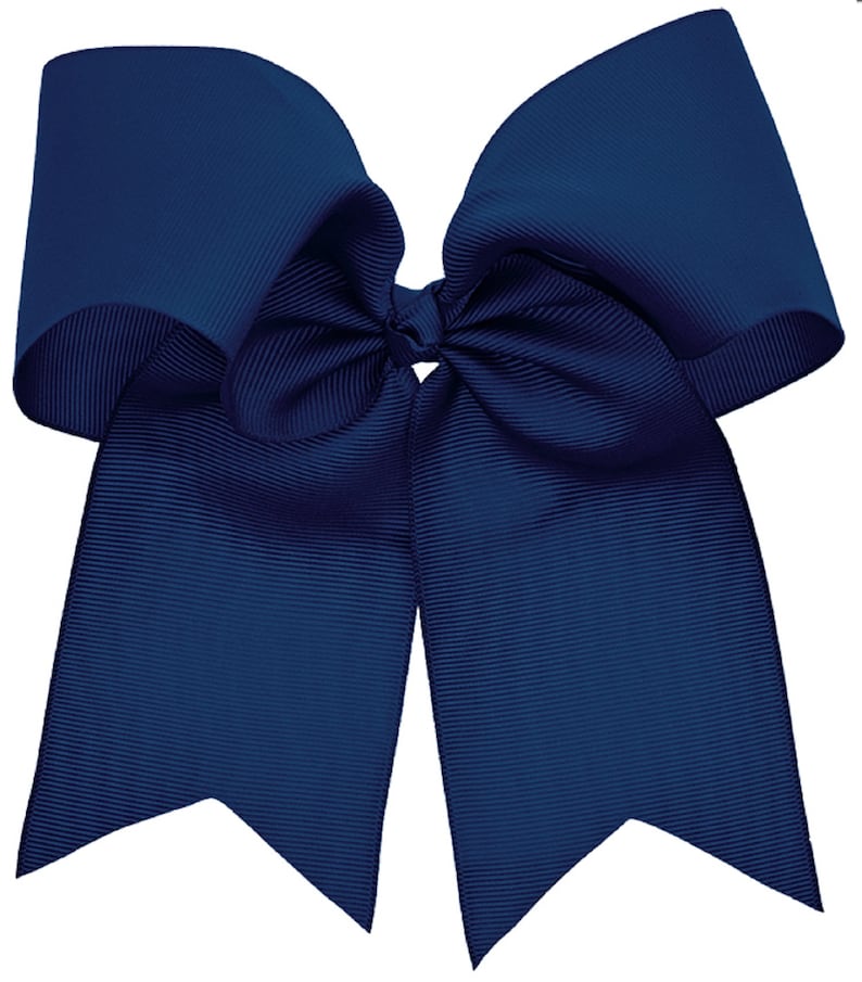 Navy Cheer Bows Navy Blue Cheer Bow Blue Cheerleading Bows Etsy