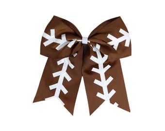 Bulk Softball Bows 7" Ribbon with Ponytail for Girls Gifts Cheer Cheerleading Shirts Headband Cheap Hair Bow Blanks to Design Custom Sayings