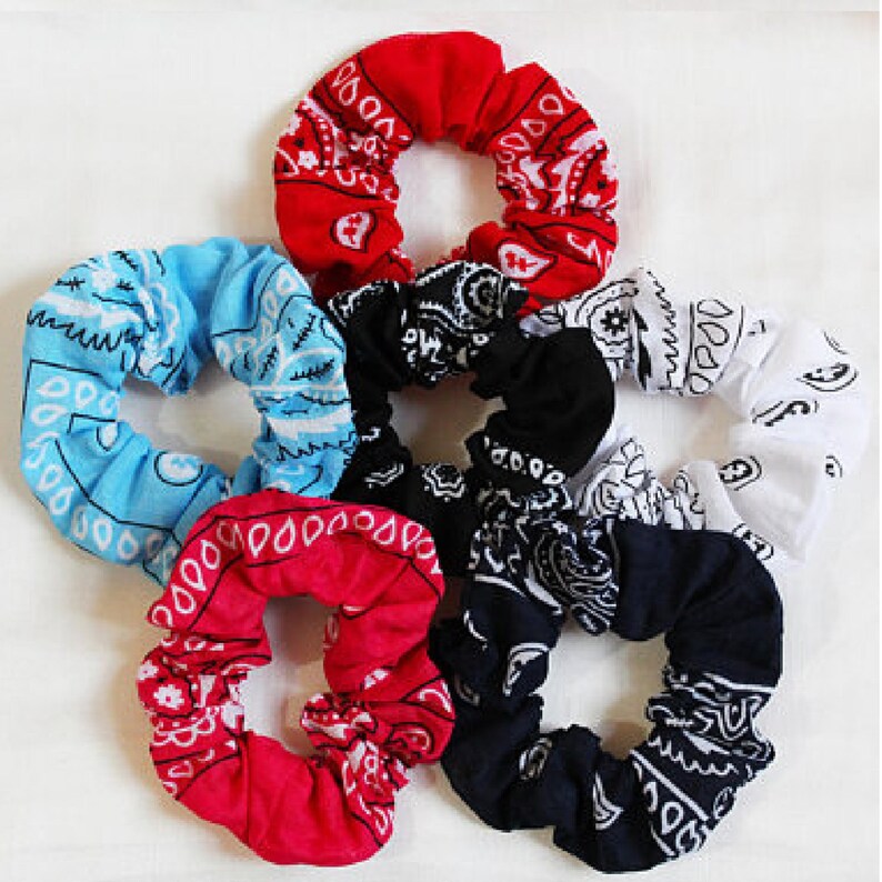 Sport Scrunchies for Hair Cotton Velvet Hair Ties Pack Plain Etsy