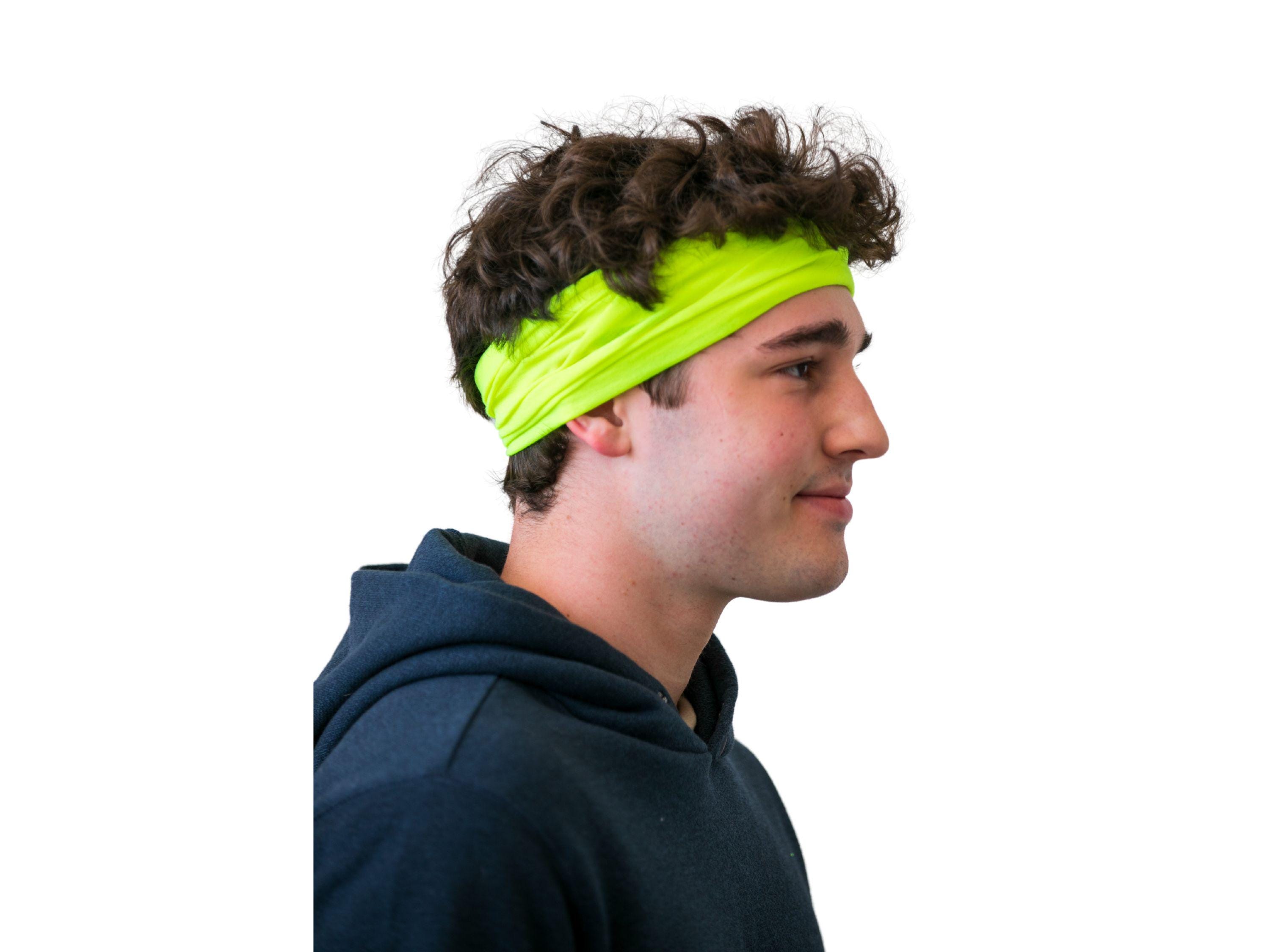 ?NEON HIGHLIGHTER YELLOW TURBAN KNOTTED HEADBAND WITH GOLD PLATED CRYSTALS Amazon.com: African Headties Nigerian Auto Gele Headtie  main image 2