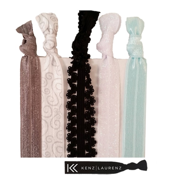 Designer Hair Ties Elastics Bridal Lace No Crease Ouchless Etsy
