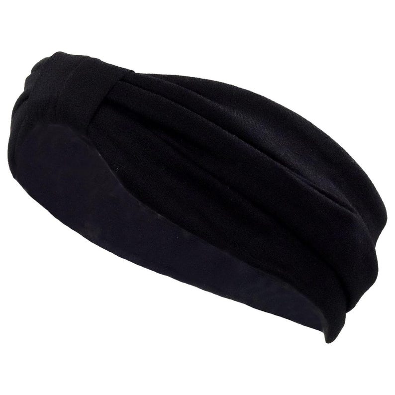 Black Tribal Boho Headband, Gray & Black Wide Hairband, Yoga Workout Head Wrap, Festival Turban Headband, Bohemian Hair Accessories Black