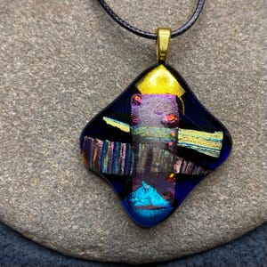 Fused Dichroic Glass Pendant