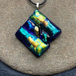 Fused Dichroic Glass Pendant