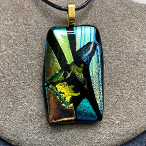 Fused Dichroic Glass Pendant