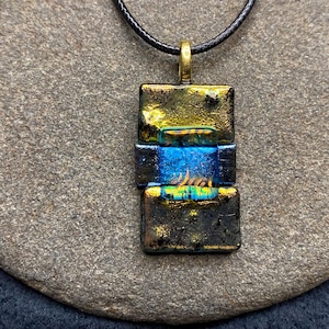 Fused Dichroic Glass Pendant