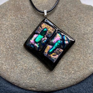 Fused Dichroic Glass Pendant