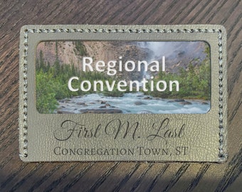 Personalized Genuine Leather Lapel Card Holder - Custom Order
