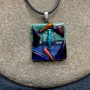 Fused Dichroic Glass Pendant
