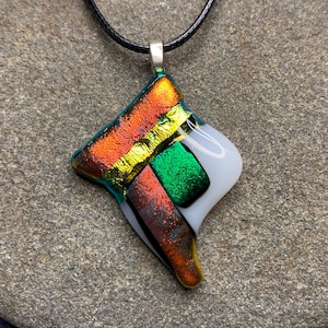Fused Dichroic Glass Pendant