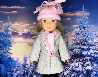 Modello del cappotto per Wellie Wisher o altre bambole alte 14".