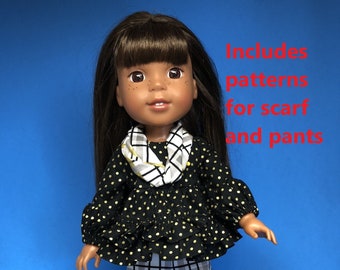 Mad About Plaid Pattern for Wellie Wisher dolls