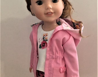 Tut, tut, looks like rain...Raincoat, tank top and capri pants PATTERN for Wellie Wisher Dolls