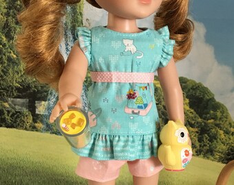 Reversible Play Clothes PATTERN for Wellie Wisher Dolls