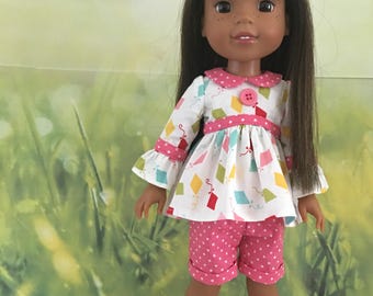 Two Shirts and a Dress PATTERN for Wellie Wisher dolls