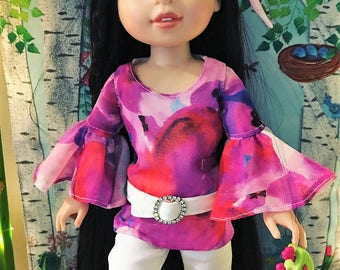 Hippy blouse PATTERN for Wellie Wisher Dolls