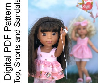Summer Ruffles PATTERN for 14" tall dolls