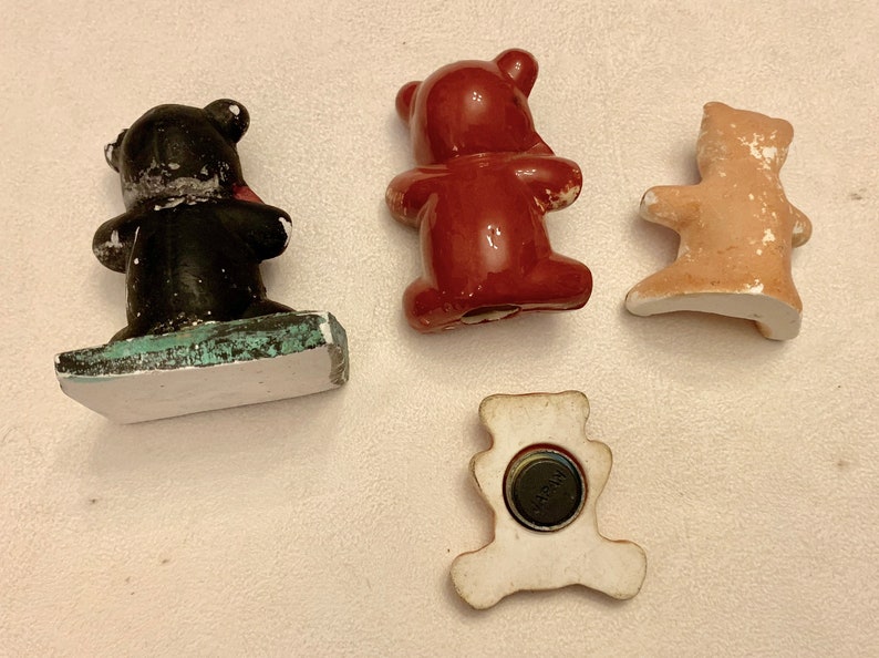 Vintage Ceramic Bear Figurine Lot