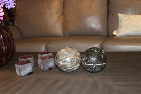 Collectible Granite Marble Balls Vintage Marbles Decorative Etsy