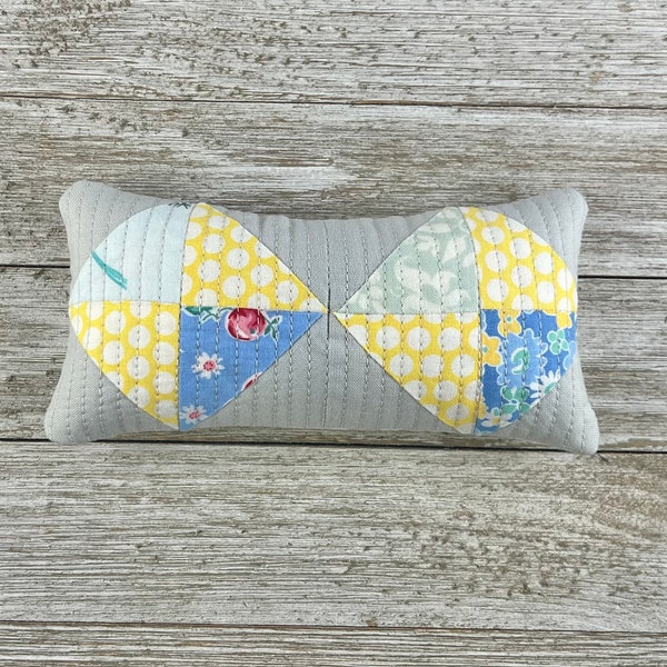 Handmade Pin Cushion - Cute and Functional Sewing Accessory - Quilted with Walnut Shell Stuffing